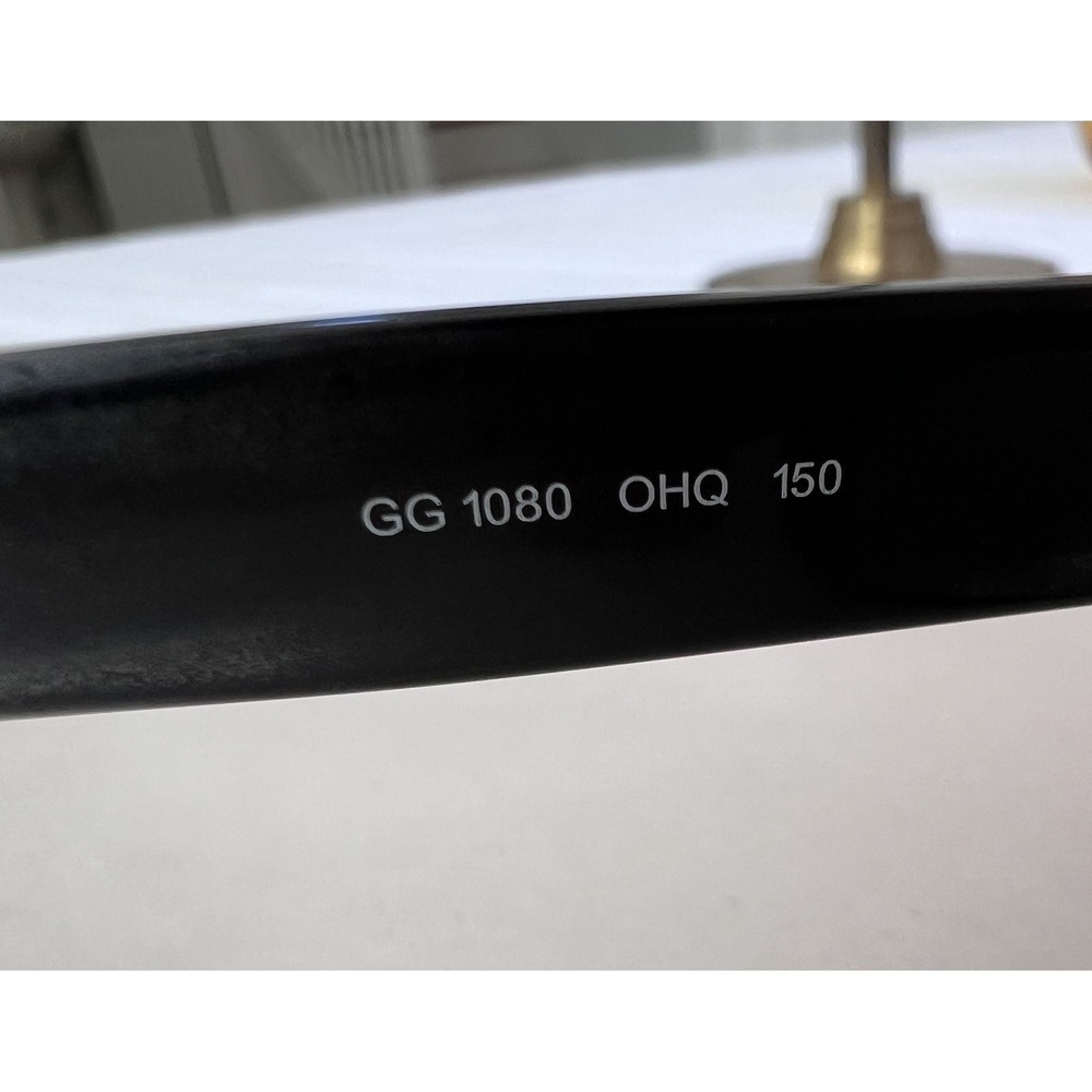 Gucci GG 1080 OHQ 150Plastic Square Oval Eyeglasses - Black Zebra - Picture 8 of 9
